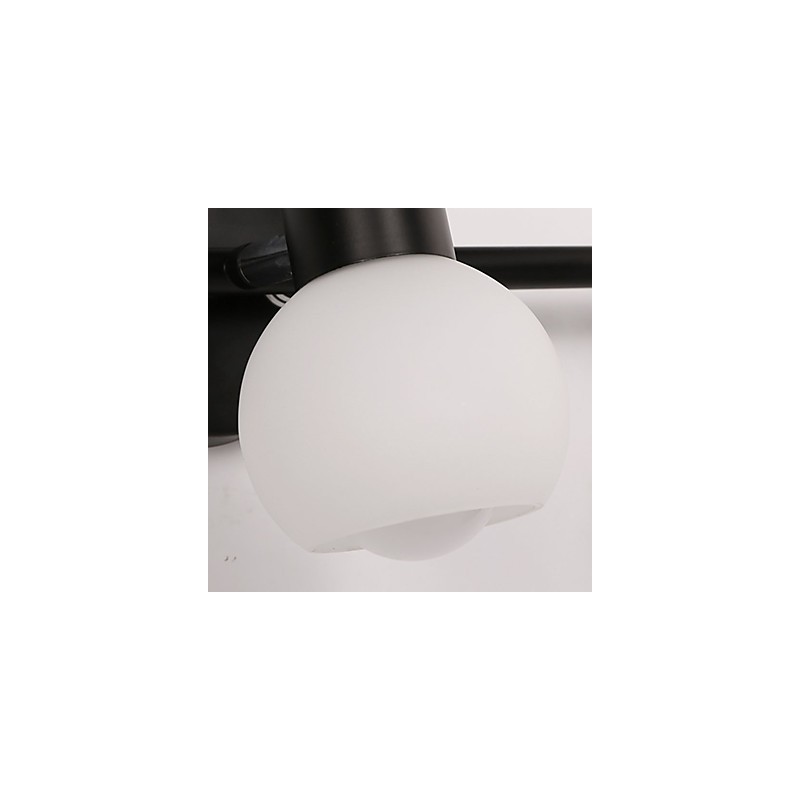 Lámpara de pared de baño con iluminación empotrada de estilo rústico galvanizado.