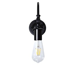 Lámpara de pared de hierro Light Buzz, lámpara de pared con sable de luz negro tonto en la pared
