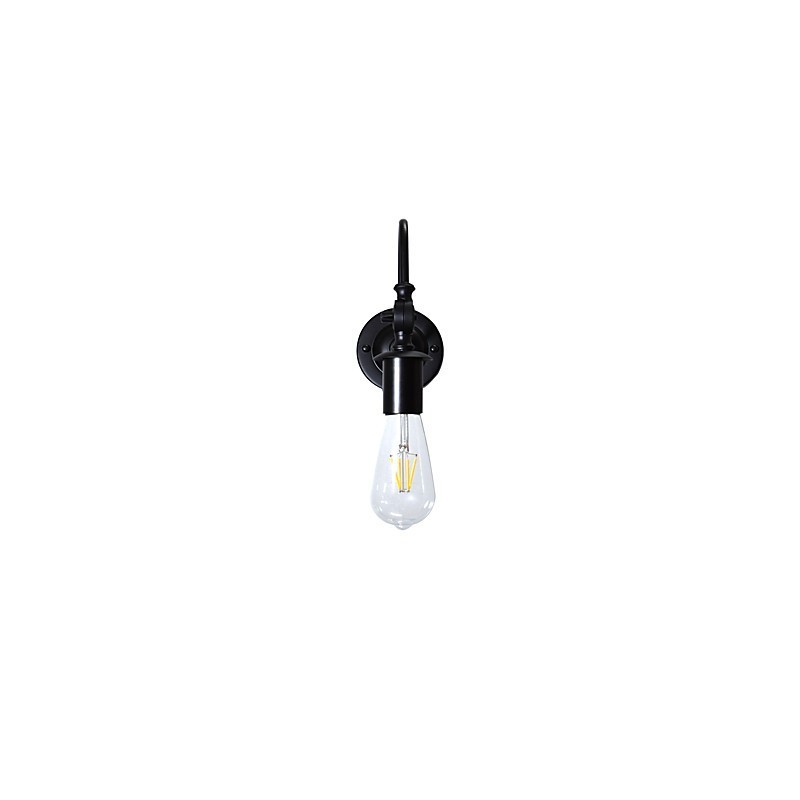 Lámpara de pared de hierro Light Buzz, lámpara de pared con sable de luz negro tonto en la pared