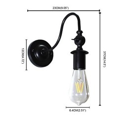 Lámpara de pared de hierro Light Buzz, lámpara de pared con sable de luz negro tonto en la pared