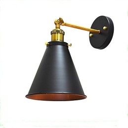 Lámpara de pared de hierro de una sola pared con pintura Light Buzz, lámpara de sable de luz negra tonta en la pared