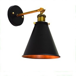 Lámpara de pared de hierro de una sola pared con pintura Light Buzz, lámpara de sable de luz negra tonta en la pared