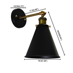 Lámpara de pared de hierro de una sola pared con pintura Light Buzz, lámpara de sable de luz negra tonta en la pared