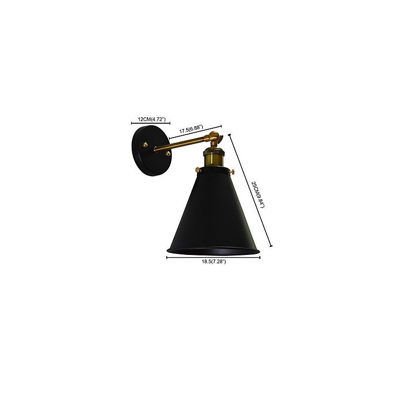 Lámpara de pared de hierro de una sola pared con pintura Light Buzz, lámpara de sable de luz negra tonta en la pared