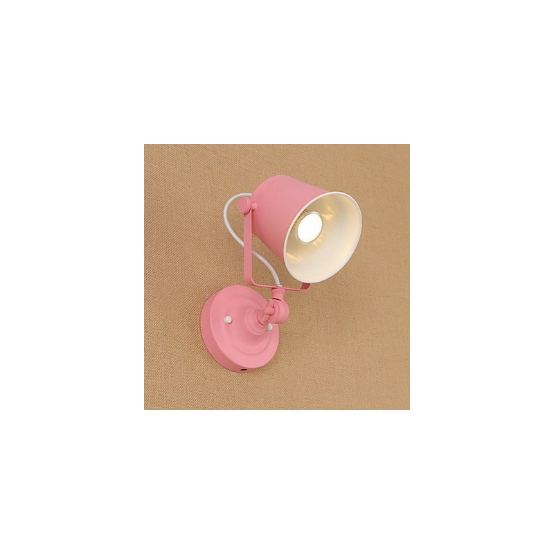 Lámpara de pared con luz descendente y protección para los ojos, ajustable, con brazo oscilante y pintura retro campestre.