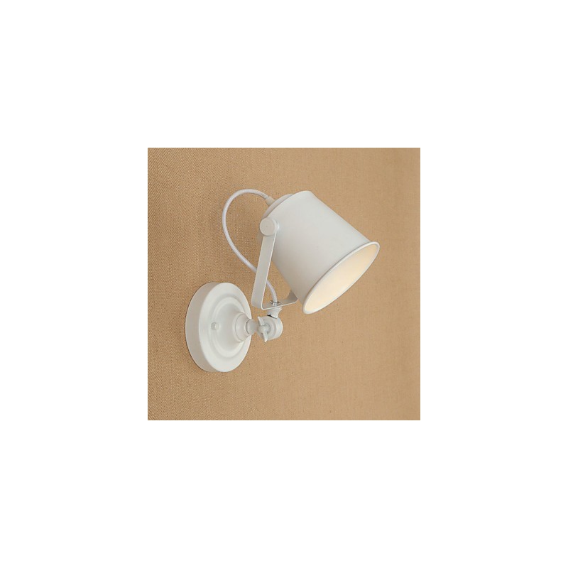 Lámpara de pared con luz descendente y protección para los ojos, ajustable, con brazo oscilante y pintura retro campestre.