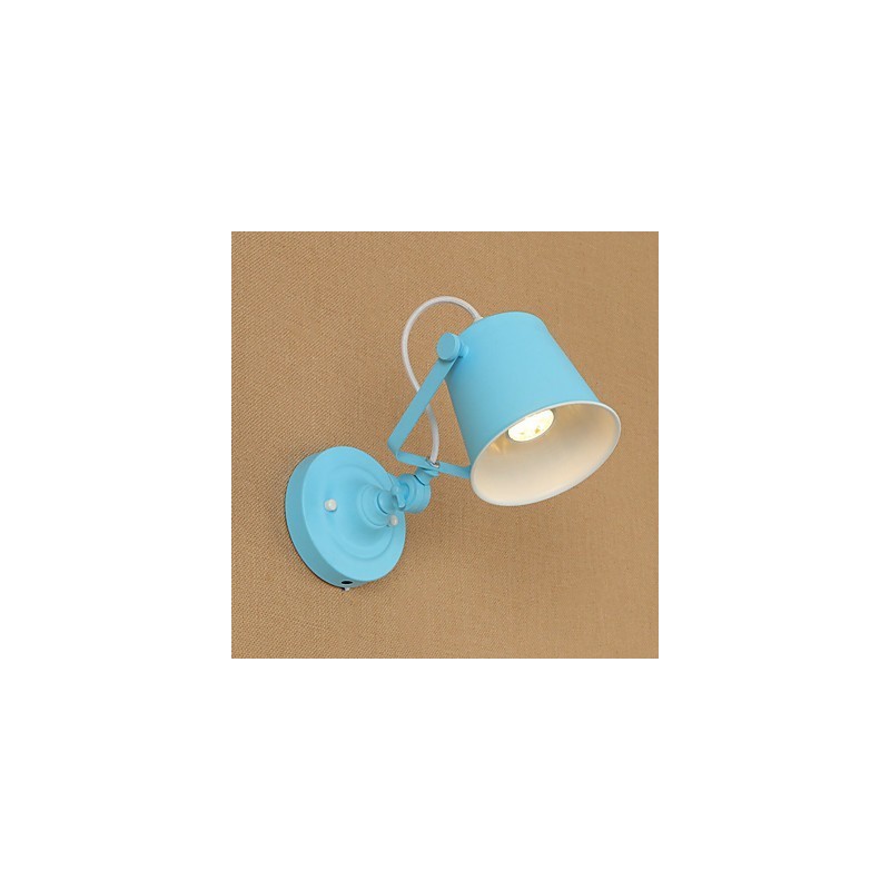 Lámpara de pared con luz descendente y protección para los ojos, ajustable, con brazo oscilante y pintura retro campestre.