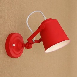 Lámpara de pared con luz descendente y protección para los ojos, ajustable, con brazo oscilante y pintura retro campestre.