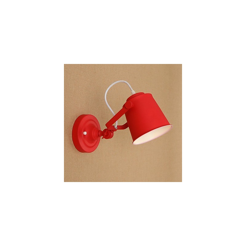 Lámpara de pared con luz descendente y protección para los ojos, ajustable, con brazo oscilante y pintura retro campestre.