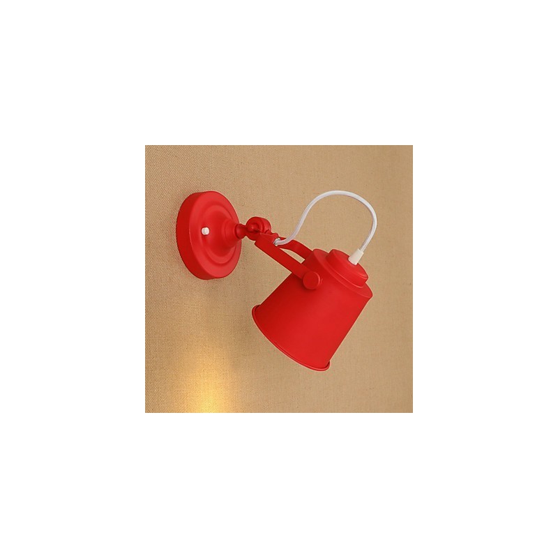 Lámpara de pared con luz descendente y protección para los ojos, ajustable, con brazo oscilante y pintura retro campestre.