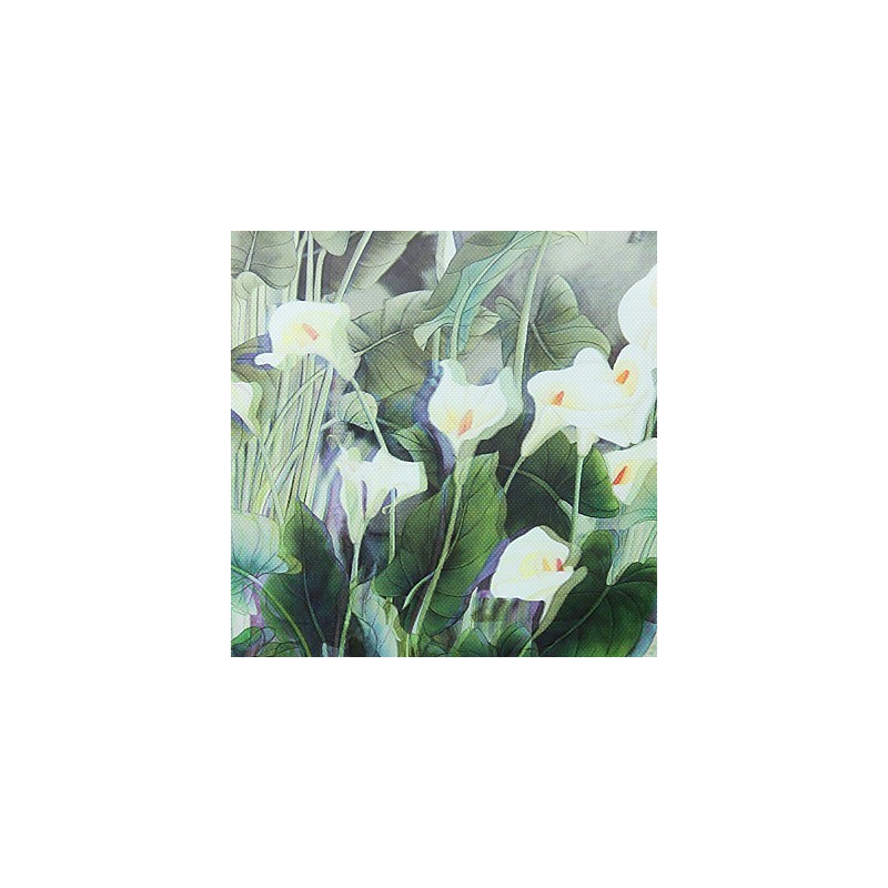 Pintura contemporánea moderna integrada para apliques de pared con luz ambiental.