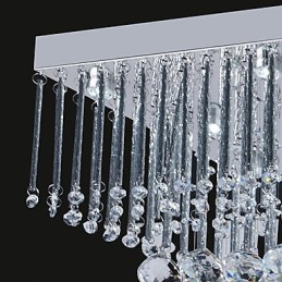 Lámpara de techo artística con diseño de cuentas de cristal