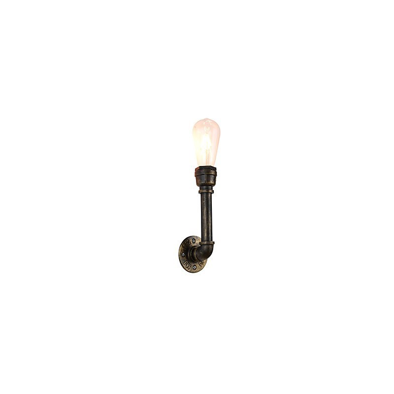 Lámpara de pared rústica tradicional clásica de latón antiguo para iluminación ambiental.