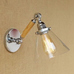 Lámpara de ambiente moderna, contemporánea, estilo campestre, retro, galvanizada, con brazo oscilante.