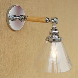 Lámpara de ambiente moderna, contemporánea, estilo campestre, retro, galvanizada, con brazo oscilante.
