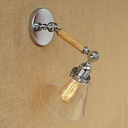 Lámpara de ambiente moderna, contemporánea, estilo campestre, retro, galvanizada, con brazo oscilante.