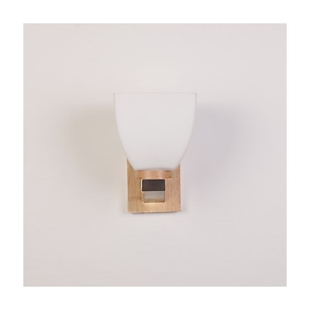 Lámpara de pared sencilla, lámpara de noche, lámpara de escritorio con pantalla de vidrio y madera maciza para dormitorio, tocador, sala de estar, habitación de bebé, dormitorio universitario, mesa de centro, librería Lámpara de pared sencilla, lámpara de noche, lámpara de escritorio con pantalla de vidrio y madera maciza para dormitorio, tocador, sala de estar, habitación de bebé, dormitorio universitario, mesa de centro, librería