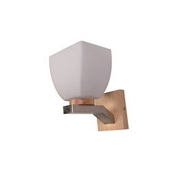 Lámpara de pared sencilla, lámpara de noche, lámpara de escritorio con pantalla de vidrio y madera maciza para dormitorio, tocador, sala de estar, habitación de bebé, dormitorio universitario, mesa de centro, librería