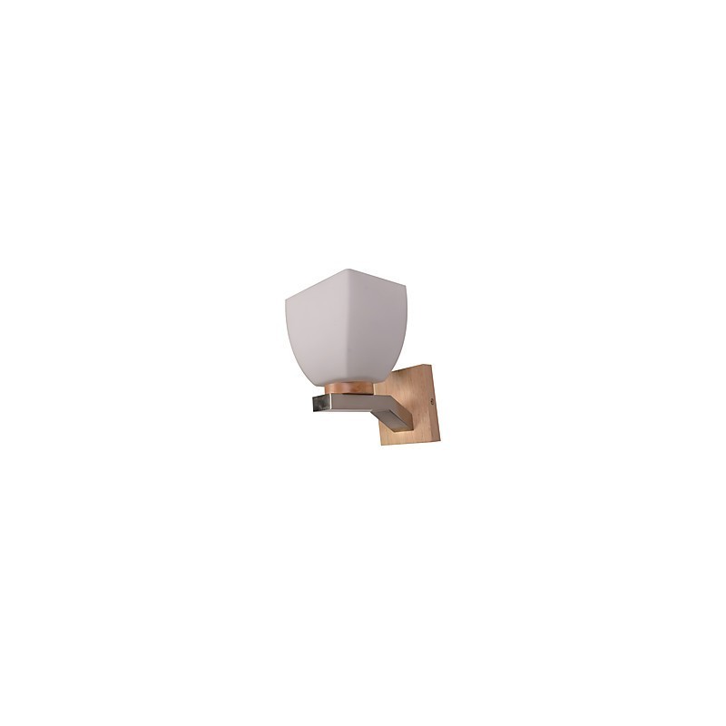 Lámpara de pared sencilla, lámpara de noche, lámpara de escritorio con pantalla de vidrio y madera maciza para dormitorio, tocador, sala de estar, habitación de bebé, dormitorio universitario, mesa de centro, librería