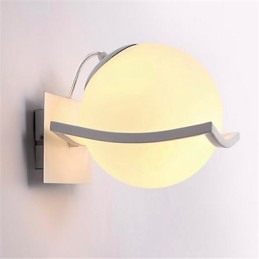 Apliques de pared con luz ambiental moderna y contemporánea con acabado galvanizado para protección ocular de estilo mini.
