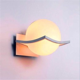 Apliques de pared con luz ambiental moderna y contemporánea con acabado galvanizado para protección ocular de estilo mini.
