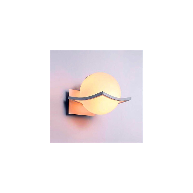 Apliques de pared con luz ambiental moderna y contemporánea con acabado galvanizado para protección ocular de estilo mini.