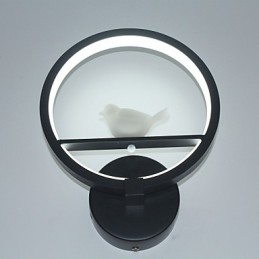 Lámpara de luz ambiental con brazo oscilante, moderna y contemporánea, con pintura contemporánea integrada.