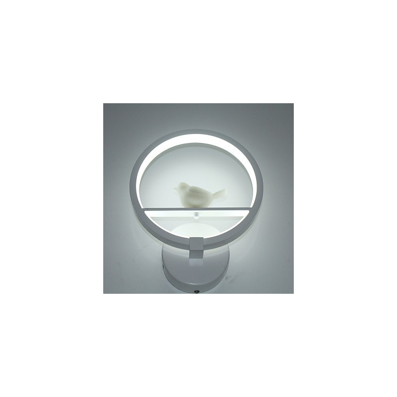 Lámpara de luz ambiental con brazo oscilante, moderna y contemporánea, con pintura contemporánea integrada.