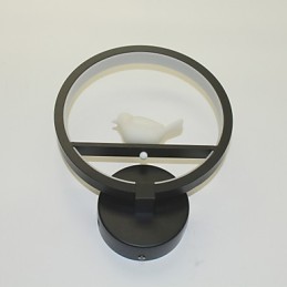 Lámpara de luz ambiental con brazo oscilante, moderna y contemporánea, con pintura contemporánea integrada.