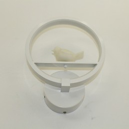 Lámpara de luz ambiental con brazo oscilante, moderna y contemporánea, con pintura contemporánea integrada.