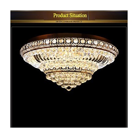 Lámpara de techo de cristal de lujo moderna con cúpula absorbente de luz, diámetro de 60 cm Lámpara de techo de cristal de lujo moderna con cúpula absorbente de luz, diámetro de 60 cm