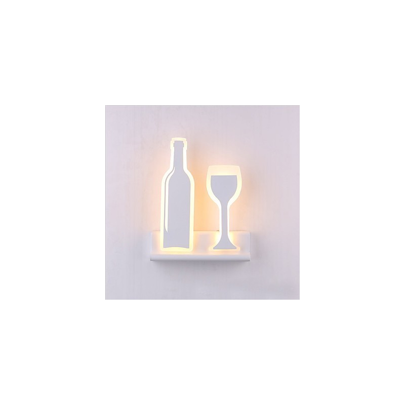 Pintura contemporánea moderna integrada para apliques de pared con luz ambiental.
