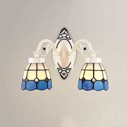 Apliques de pared con luz empotrada con pintura rústica tipo cabaña