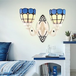 Apliques de pared con luz empotrada con pintura rústica tipo cabaña