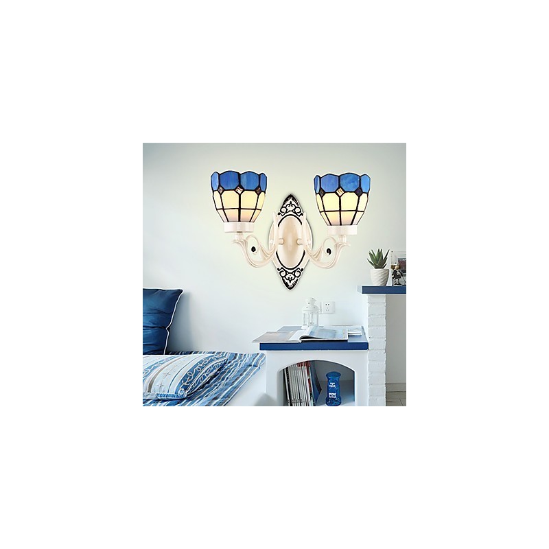 Apliques de pared con luz empotrada con pintura rústica tipo cabaña
