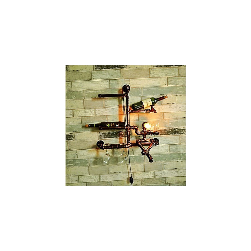 Pintura contemporánea moderna integrada para apliques de pared con luz ambiental.