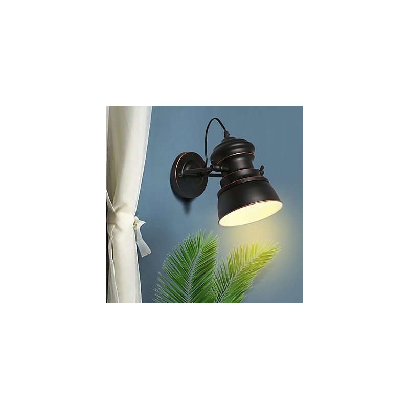 Apliques de pared de metal vintage, lámpara de pared industrial, lámpara sencilla para iluminación de cafeterías, clubes y bares.