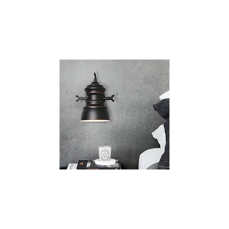 Apliques de pared de metal vintage, lámpara de pared industrial, lámpara sencilla para iluminación de cafeterías, clubes y bares.