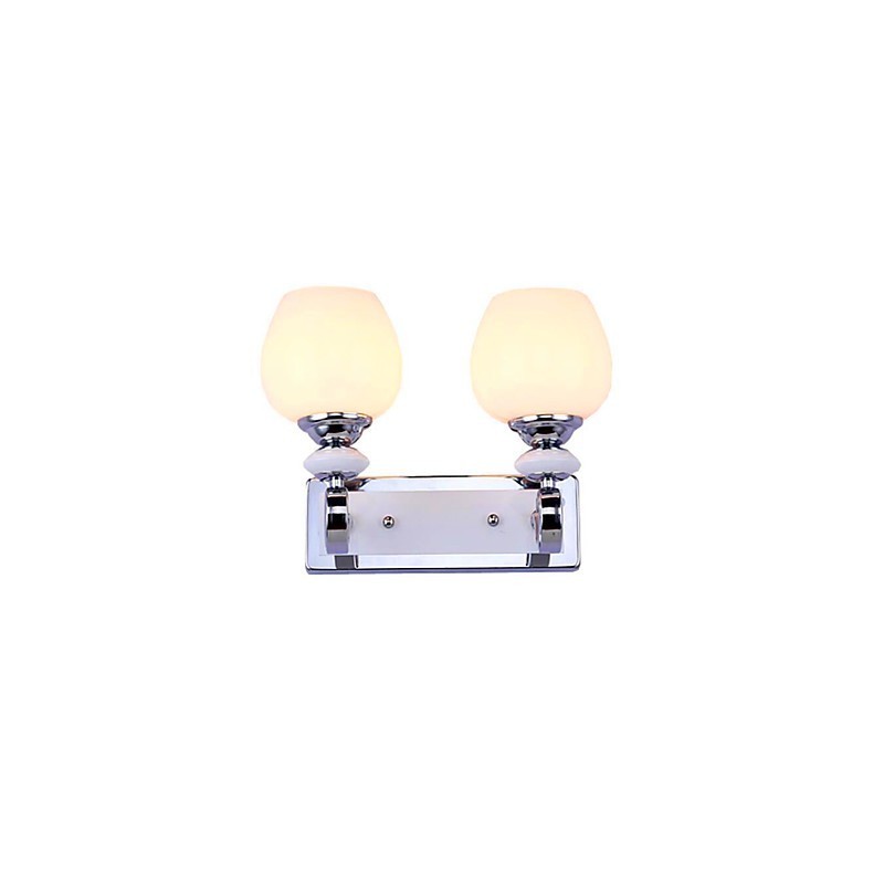 Aplique de pared con luz ambiental, protección ocular y brazo oscilante, con acabado electrochapado contemporáneo moderno.