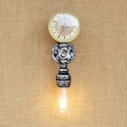Aplique de pared con luz ambiental estilo mini con pintura retro campestre sencilla