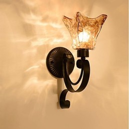 Lámpara de pared sencilla para sala de estar, lámpara de hierro decorativa para dormitorio, lámpara de noche, lámpara de pasillo