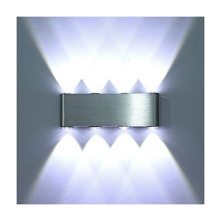 Aplique de pared moderno, lámpara de pared para pasillo interior, iluminación decorativa de aluminio integrada