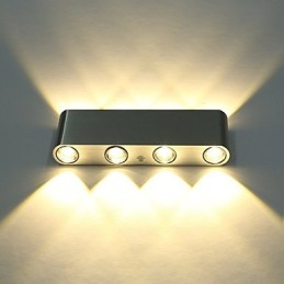 Aplique de pared moderno, lámpara de pared para pasillo interior, iluminación decorativa de aluminio integrada