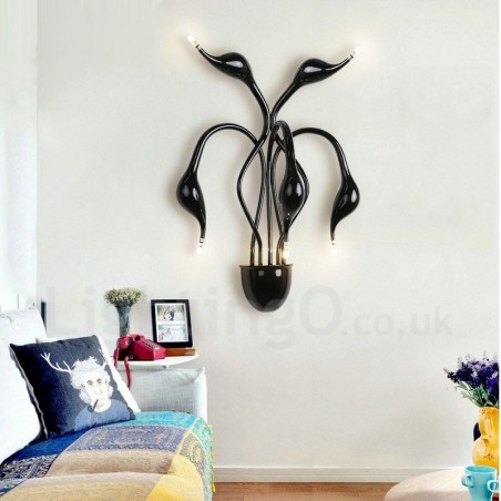 Aplique de pared con luz ambiental moderna y contemporánea en varios colores Swan Head Aplique de pared con luz ambiental moderna y contemporánea en varios colores Swan Head