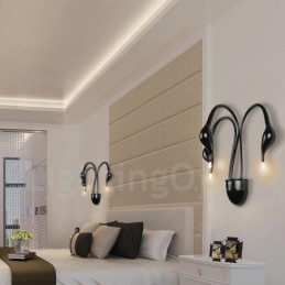 Aplique de pared con luz ambiental moderna y contemporánea en varios colores Swan Head