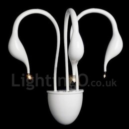 Aplique de pared con luz ambiental moderna y contemporánea en varios colores Swan Head