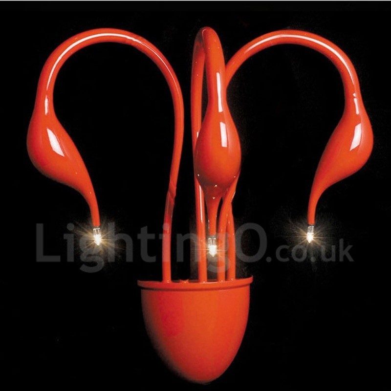 Aplique de pared con luz ambiental moderna y contemporánea en varios colores Swan Head