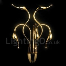 Aplique de pared con luz ambiental moderna y contemporánea en varios colores Swan Head