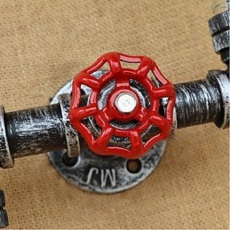 Aplique de pared de latón rústico Lodge para luz ambiental, luz de pared azul