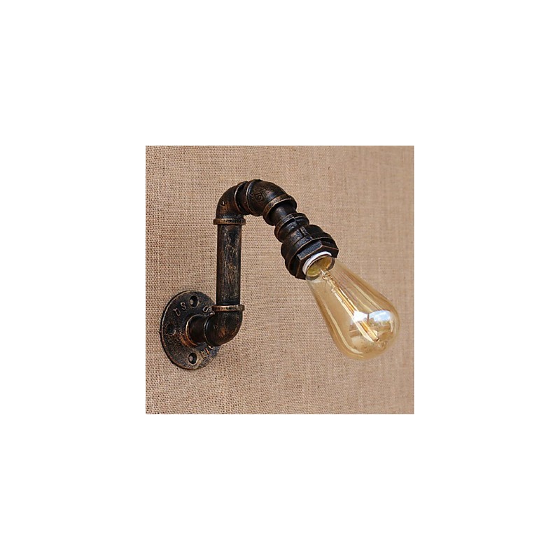 Lámpara de pared pequeña decorativa con pipa de agua sencilla y nostálgica